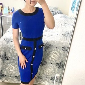 NWT New York & Company Amplified Blue Sheath Dress